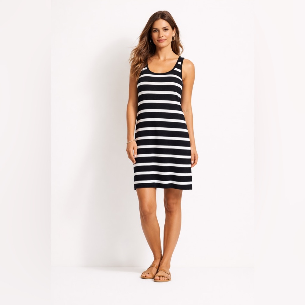 New - Tommy Bahama Pickford Stripe Black & White Dress